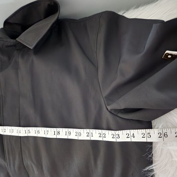 Perry Ellis trench coat with removable lining men's size 40S black - Picture 6 of 8